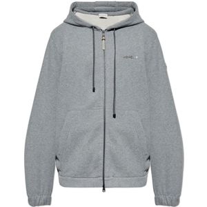 Moncler, Heren, Sweatshirts & Hoodies, Grijs, Maat: M Katoen,