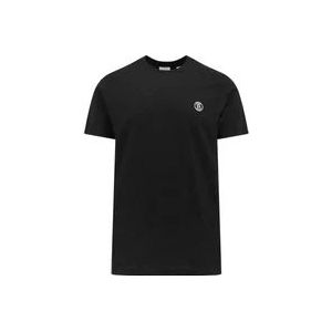 Burberry Zwarte Crew-neck T-shirt Regular Fit , Black , Heren , Maat: S
