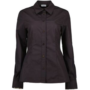 Burberry - Blouse - Bruin - Popeline - Herfst-Winter 2025
