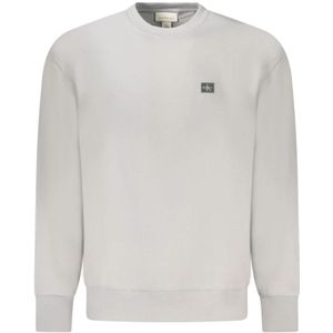 Calvin Klein, Heren, Sweatshirts & Hoodies, Grijs, Maat: 2XL Katoen,