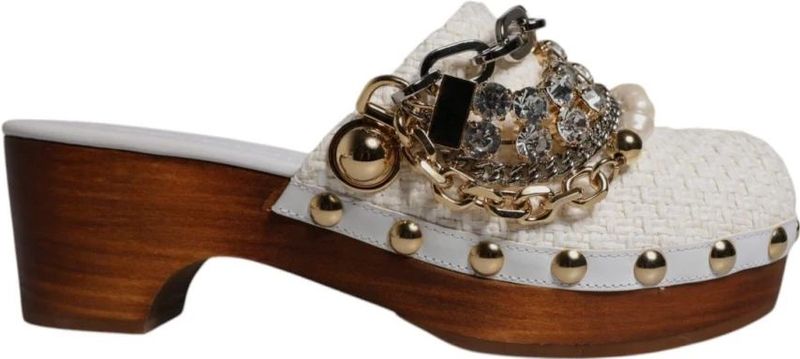 Dolce & Gabbana, Dames, Schoenen, Wit, Maat: 35 1/2 EU Katoen,