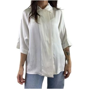 Anine Bing, Dames, Blouses & Shirts, Beige, Maat: XS Katoen,