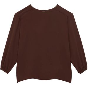 Ines de la Fressange Paris, Dames, Blouses & Shirts, Bruin, Maat: XS