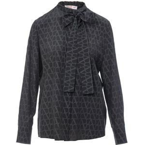 Valentino Garavani, Dames, Blouses & Shirts, Zwart, Maat: M