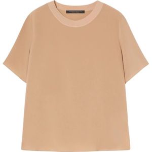 Marina Rinaldi, Dames, Tops, Beige, Maat: XL Zijde,