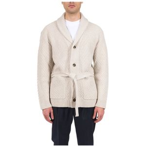 Paolo Pecora, Heren, Truien, Wit, Maat: L Wol,