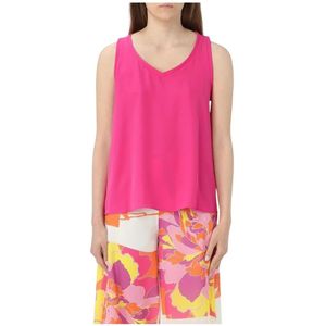Hanita, Dames, Tops, Roze, Maat: 2XS Poliester,