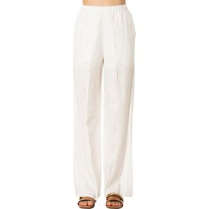 Isabelle Blanche, Dames, Broeken, Wit, Maat: M Linnen,
