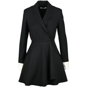 Max Mara, Dames, Jurken, Zwart, Maat: L Wol,