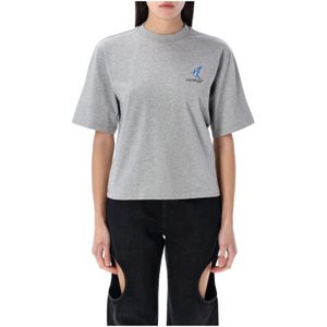 Off White, Dames, Tops, Grijs, Maat: L Katoen,