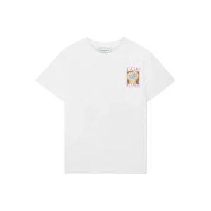 Casablanca Wit Mind ibrations Jersey T-Shirt , White , Heren , Maat: XL