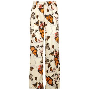 PT Torino, Dames, Broeken, Beige, Maat: L Satijn,