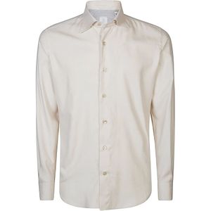 Eleventy, Heren, Overhemden, Beige, Maat: M Katoen,