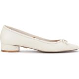 Kazar - Witte Leren Lage Hakken Pumps - Dames