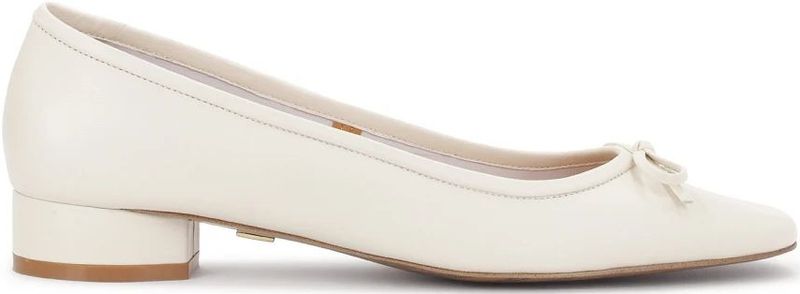 Kazar - Witte Leren Lage Hakken Pumps - Dames
