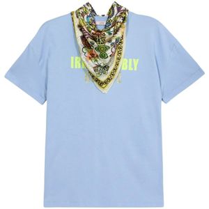 Oltre, Dames, Tops, Blauw, Maat: S Katoen,