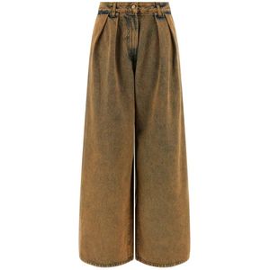 Alanui, Dames, Jeans, Bruin, Maat: W24 Katoen,