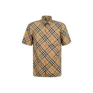 Burberry Casual Overhemden voor Mannen , Beige , Heren , Maat: XL