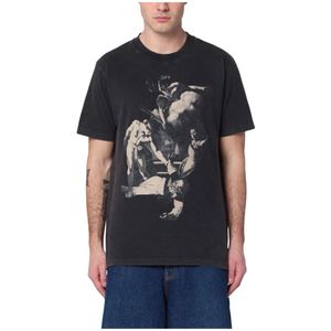 Off White, Heren, Tops, Zwart, Maat: XL Katoen,