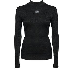 Versace Jeans Couture - Lurex Turtleneck Sweater - Zwart - Dames