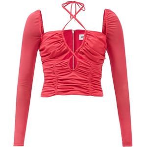 Self Portrait, Dames, Blouses & Shirts, Roze, Maat: S Poliester,