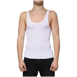 Dolce & Gabbana, Heren, Tops, Wit, Maat: 2XL Katoen,