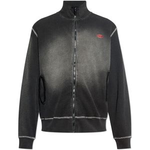 Diesel, Heren, Sweatshirts & Hoodies, Grijs, Maat: L Katoen,