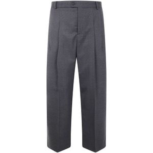 Kenzo, Heren, Broeken, Grijs, Maat: 2XS