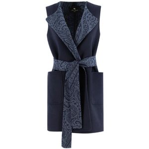 Etro, Dames, Jassen, Blauw, Maat: S Wol,