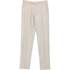 Zegna, Heren, Broeken, Beige, Maat: XL Linnen,