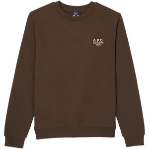A.p.c., Heren, Sweatshirts & Hoodies, Bruin, Maat: S Katoen,