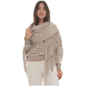 Weekend Max Mara, Dames, Jassen, Beige, Maat: ONE Size Zijde,