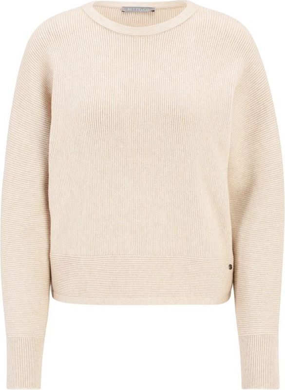 Betty & Co - Gebreide Trui - Beige - Dames - Met Structuur