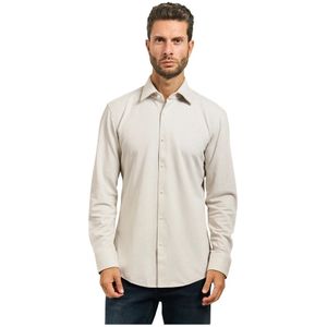 Hugo, Heren, Overhemden, Beige, Maat: L Katoen,