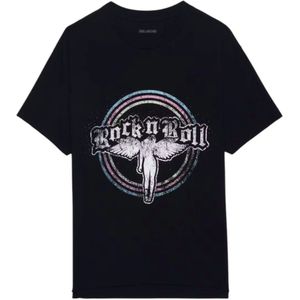 Zadig & Voltaire, Dames, Tops, Zwart, Maat: S Katoen,