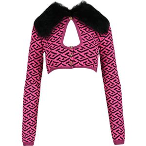 Versace, Dames, Tops, Roze, Maat: S Viscose,