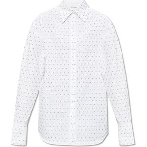 Sportmax, Dames, Blouses & Shirts, Wit, Maat: S Katoen,