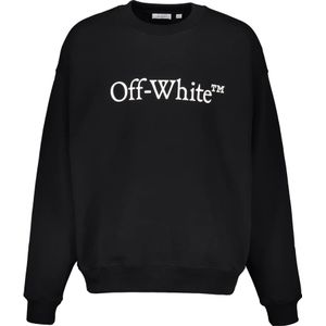 Off White, Heren, Sweatshirts & Hoodies, Zwart, Maat: L Katoen,