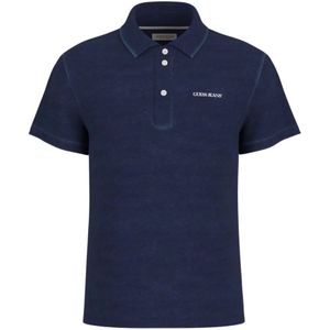 Guess, Heren, Tops, Blauw, Maat: S Katoen,