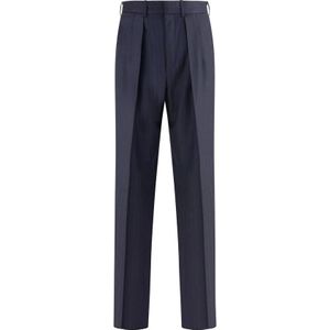 Tom Ford, Heren, Broeken, Blauw, Maat: L Wol,