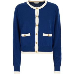 Ballantyne, Dames, Truien, Blauw, Maat: M Katoen,