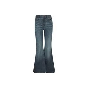 Chloé Dusky Blue Flared Jeans voor Dames , Blue , Dames , Maat: W26