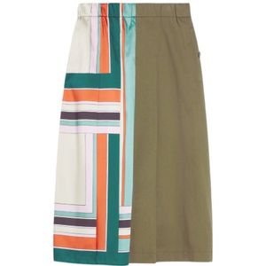 Weekend Max Mara, Dames, Rokken, Groen, Maat: XS Gabardine,