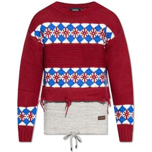 Dsquared2, Heren, Truien, Rood, Maat: M Katoen,
