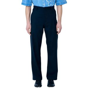 Marni, Heren, Broeken, Blauw, Maat: L Wol,