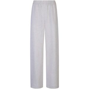 Eleventy, Dames, Broeken, Grijs, Maat: S Linnen,