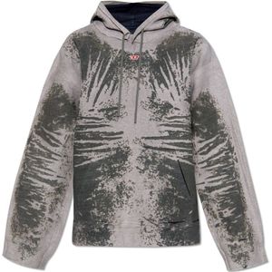 Diesel, unisex, Sweatshirts & Hoodies, Grijs, Maat: S Katoen,