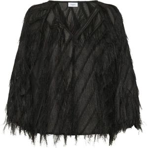 Saint Tropez, Dames, Blouses & Shirts, Zwart, Maat: M