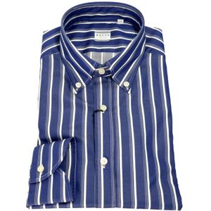 Xacus, Heren, Overhemden, Blauw, Maat: M Katoen,