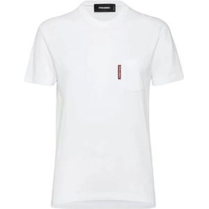 Dsquared2, Dames, Tops, Wit, Maat: XS Katoen,